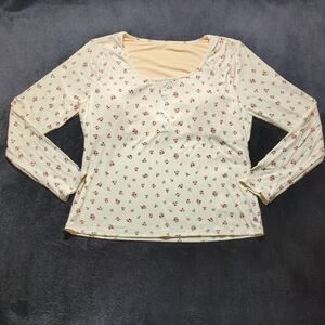 FawnFit Basic Ribbed Long Sleeve Tee With Built-in Bra